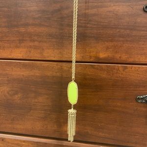 Kendra Scott Neon yellow rayne necklace